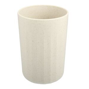 Bathroom Smooth Lines Wheat Straw Toothpaste Tumbler Beige 4.09''x2.80''